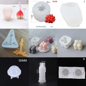 Silikono Formų Amatų 3D Rožių Žiedų Žvakės Pelėsių 