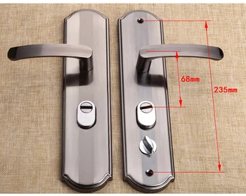 Anti-theft durų rankena rankena vertus universali rankena senamadiškas durų užraktas aksesuaras kieta rankena sutirštės skydelis.