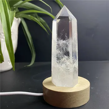 Kvarco kristalo baltos lydymosi akmens kristalų lempos obeliskas energijos kristalų Išgydyti namų feng shui apdaila