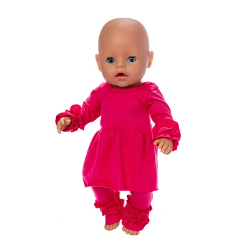 2021 Karšto Pardavimui, Naujas Gimęs Kūdikis Lėlės Drabužiai Tinka Priedai 18 colių 43cm Rose Red Drabužius Kūdikio Gimtadienio Dovana