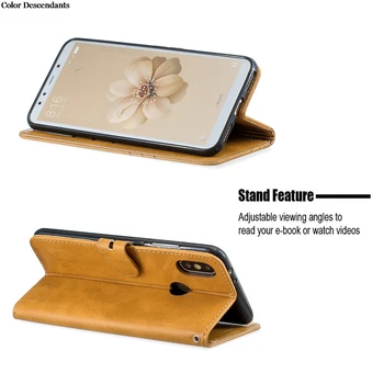 Flip Case For Xiaomi Mi A2 Padengti Oda Atveju dėl Xiomi Xiaomi mi A2 A1 A3 Mi 9 Lite Magnetinis Stendas, Telefonas, Piniginė Maišelį Etui