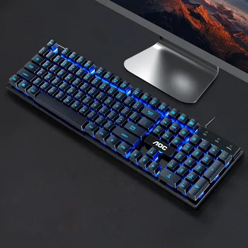 žaidimų klaviatūra, Mechaninė Klaviatūra usb laidinio 104 Klavišų klaviatūra keycaps su LED Apšvietimu, Jungikliu kompiuteris nešiojamas pro Gamer