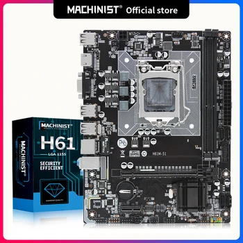 Staklininkas H61 darbastalio plokštė socket LGA 1155 paramos DDR3 16G RAM Intel i3/i5/i7 procesorius Micro-ATX H61M-S1 Mainboard