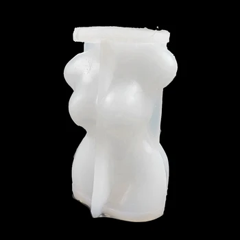 3D Meno Kūno Žvakė Kristalų Epoksidinės Dervos Pelėsių Silikono Žmogaus Gipso Žvakė Formavimo Vaškas Pelėsių 