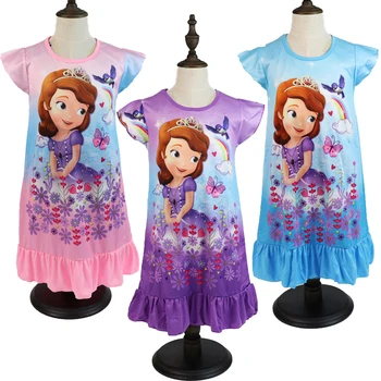 2021 Disney Princess Dress Mergina Vasaros Drabužiai Vaikams, Rūbai Vaikams, Pižama Gimtadienio Suknelės, Laisvalaikio Kostiumas Aurora Gražuolė 3 8