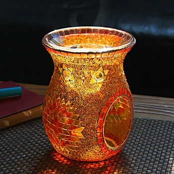 Mozaika, Stiklo Naftos Degiklis, Aromaterapinis eterinio Aliejaus Difuzorius, Tealight Žvakių Laikiklis, skirtas Kvapus Vaškas, Tealight, Išlydyti Turėtojas