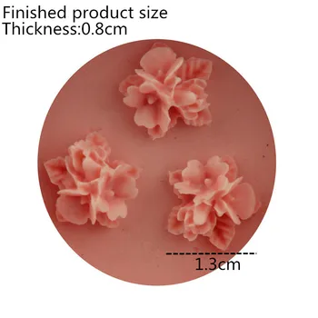 3D Mini gėlių formą, silikono formos minkštas saldainių tortą papuošti šokolado polimero molis dervos Virtuvės Kepimo Produktus