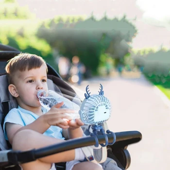 500mAh Vežimėlis Ventiliatorius Asmens Nešiojamų Stalo Nešiojamą Kūdikio Lova Automobilio Sėdynės Ventiliatorius USB Įkrovimo Ventiliatorius, Mini Vežimėlio Priedai