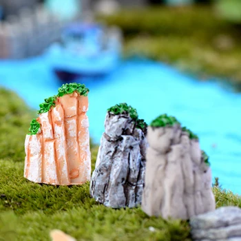 Rockery Dirbtinis Kalnas Žuvies Vėžlio Bakas Bonsai Mini Kraštovaizdžio Dervos Ornamentu Mini Dirbtinio Micro Apželdinimas