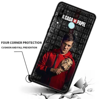 La Casa Papel Pinigų Heist Atveju, Huawei 30 Pro P40 Lite E P Smart Z P20 Y6 Y7 2019 Garbę 9X 20 9S 8X Soft Shell Telefono Dangtelį