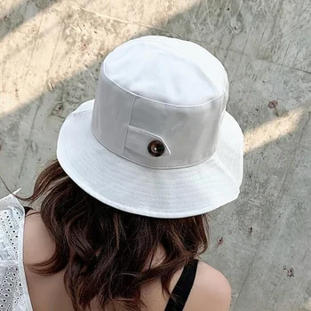 Bucket Hat Moterų Lady Vasaros Paplūdimio Pločio Kraštų Žvejys Skrybėlę Moterų Mados Skrybėlę