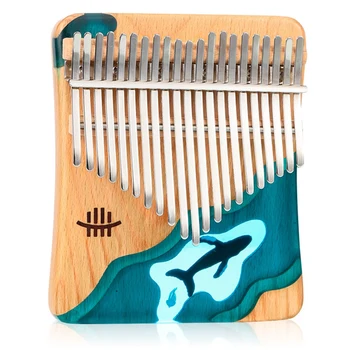 Skatinimas! Hluru B Klasės High-End Nykščio Fortepijonas 21 Klavišus Kalimba Medinis Muzikos Instrumentas, Medžio Masyvo Giliavandenių Vandenyno Banginių, Delfinų