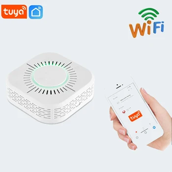 WiFi Dūmų Detektorius Namo Apsaugos, Gaisro Signalizacijos Sistemos Tuya Smart Dūmų Jutiklio APP Pranešimą Stumti 110dB Garso Smart Home