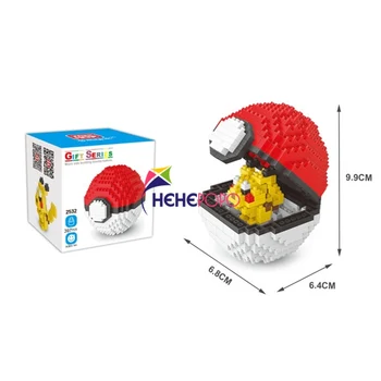 20 Naujų Stilių Pokemon Blokai Mažų Dalelių Mini Pastato Surinkti Pikachu Pokeball Švietimo Žaislai