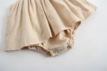 0-24M Vasarą Kūdikis Romper suknelė, diržas kūdikio kombinezoną paketo bezdalius drabužių rankovių Naujagimiui Jumpsuit baby girl drabužiai