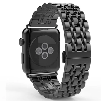 Dirželis Apple Watch band 44 mm 40mm iwatch juostų 42mm/38mm Nerūdijančio Plieno riešo apyrankę watchband už series 5 4 3 38/42 mm
