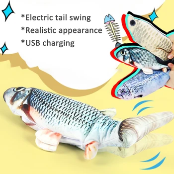 Elektroninių Katė Žaislas 3D Žuvies Elektros Modeliavimas Žuvų Žaislai Katėms Augintinio, Žaisti Žaislas katė prekių juguetes para gatos naminių gyvūnų žaislai