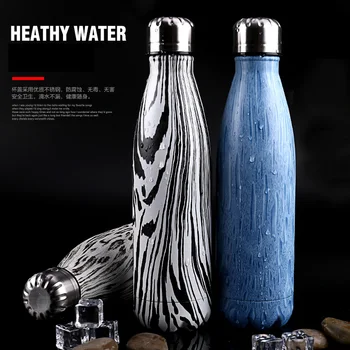 350/500/750/1000ml du kartus-Sienos Apšiltintas Vakuuminės Kolbos Nerūdijančio Plieno Vandens Butelis BPA Free Termosas Sporto Vandens Butelių