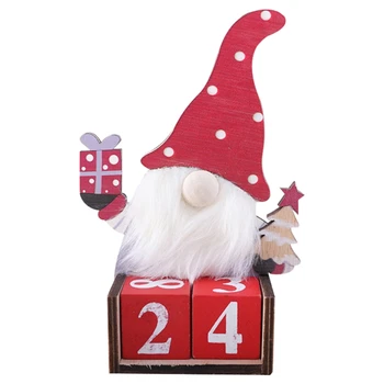 Kalėdų Mediniai Advento Atgalinės atskaitos Kalendorius Mielas Beveidis Gnome švedijos Tomte Kalendorius Blokuoti 