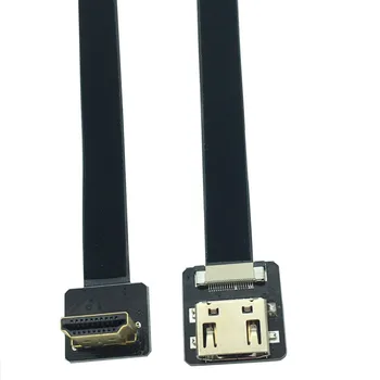 FPV moteris HDMI suderinamus vyrų 90 laipsnių AUKŠTYN Žemyn Adapteris, 5cm-80cm FPC Juostelės Vienodo ilgiklis Pikis 20pin Kištukas Jungtis
