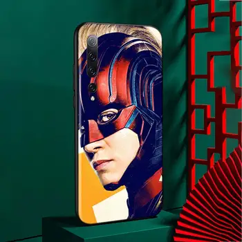Silikono Juodo Dangtelio Kapitonas Marvel Už Xiaomi Mi 11i 11 10i 10T 10 9 9T 9 8 10 Pastaba Pro Lite Ultra 5G Telefono dėklas