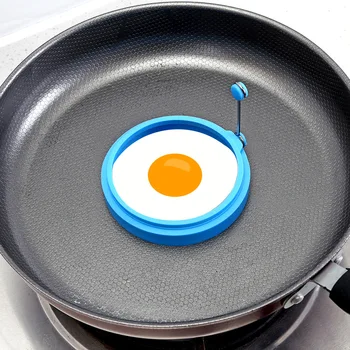 1pcs Silikono Kiaušinių Žiedai Apvalios Ne Klijuoti Keptas Kiaušinis Pelėsių Blynai Maker Formų Pusryčiai Kiaušinių Sandwich Maker Viryklė