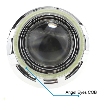 Balta COB SMD Angel Eyes Automobilio LED Rūko žibintų Žiedas DRL Žibintų Lempos Apdaila