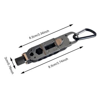 Waardevolle Mini Daugiafunkcinis Keychain EDC Lauko Kempingas Nešiojamų Nerūdijančio Plieno Kišenėje Įrankiai Tyruose
