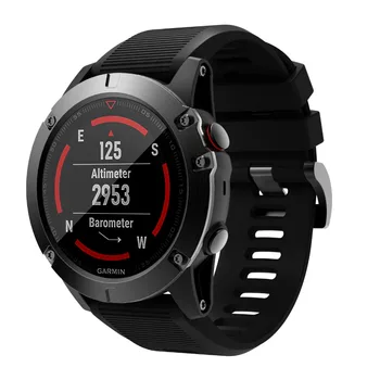 Silikono Sporto Watchband Dirželis Garmin Fenix 5X plius 6X Pro 3 3HR Nusileidimas Mk1 Žiūrėti Easyfit Riešo Juostos aksesuaras apyrankė