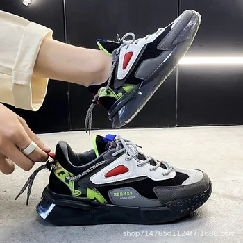 Vyriški batai 2021 m. vasarą naujų madingų batų vyrų tinklinio kvėpuojantis sportbačiai minkšto dugno bėgimo bateliai visas rungtynes, laisvalaikio sportiniai bateliai