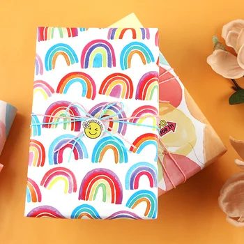 Spalvinga Vyniojamasis Popierius Rainbow Balionas Matinis Aliuminio Gradientas Atostogų dovanų popieriaus Kalėdų Vestuvių dovana vyniojimo popierius 50*70cm