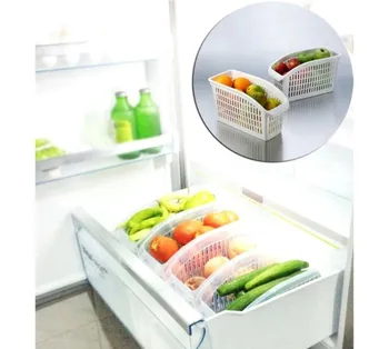 Virtuvės Organizatorius Šaldytuvas Reguliuojamas Talpinimo Krepšelį Bakas Bagažo Plastikinius Stalčių Erdvės Taupymo Skaidrių Šaldytuvas Stovo