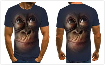 Naujas juokingas animacinių filmų vyriški T-shirt vasaros mados viršų 3D apvalios kaklo trumparankoviai mielas atsitiktinis marškinėliai T-shirt drabužių viršų