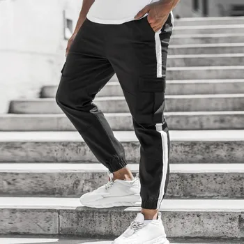 Vyrų Kelnės Dryžuotas Jogger kelnės Atsitiktinis Mens Sweatpants Sportinę Ilgai Naujos Kelnės Tiesios Kelnės Vyras Fitneso Drabužių#G30