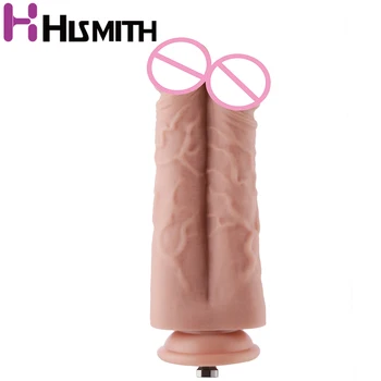 Hismith 2IN1 dildo 7 cm, plotis-7,5 colių Insertable KlicLok reikmenys, sekso mašina p sekso žaislai g vietoje dvigubo silikono dildos